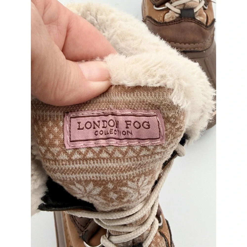 Snow Boot LONDON FOG Collection Youth US Size 13 LFK004 Lil Tottenham Brown Pink